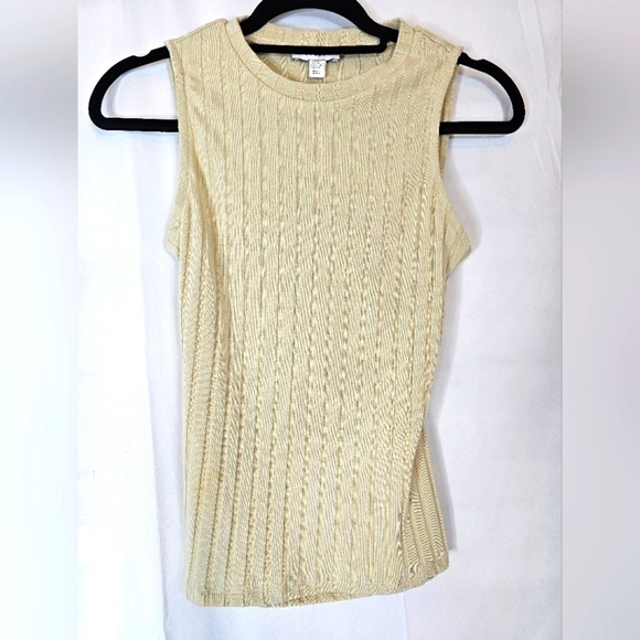 TOPSHOP size XS back cutout tank in beige NWOT - Picture 1 of 5